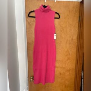 NWT Pink body con sweater dress.